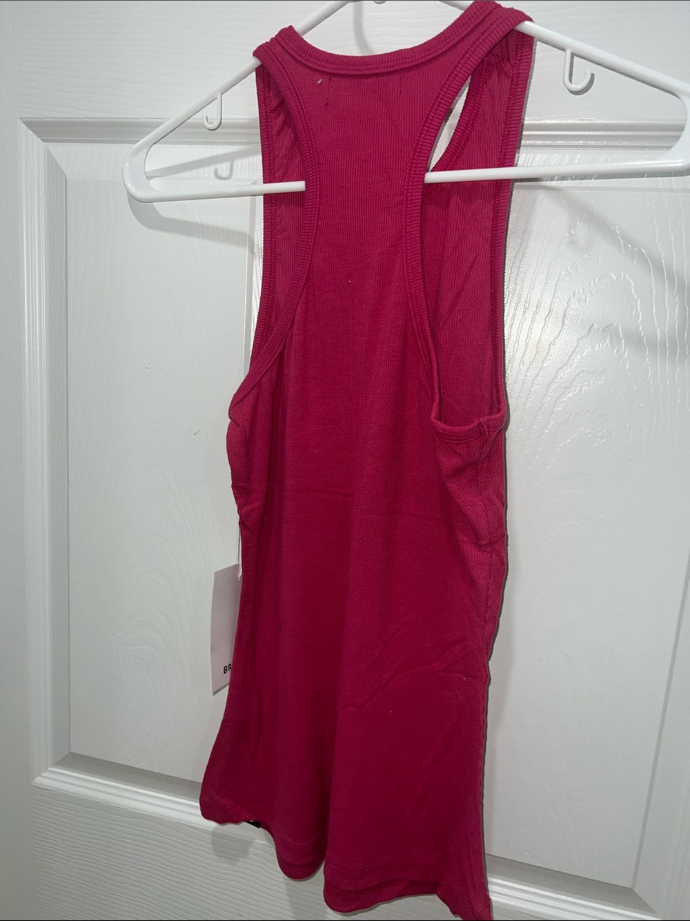Women's Fuchsia Racerback Tank Top - Picture 4 of 4